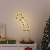 vidaXL Lumini Crăciun Siluetă stea căzătoare 80 LED-uri alb cald