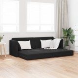 VidaXL Canapea Pat 2 &icirc;n 1 Neagră 213x144x60 cm Catifea