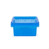 Caserola alimente, Mara, plastic, patrata, diverse culori, 0.3 L, cu manere