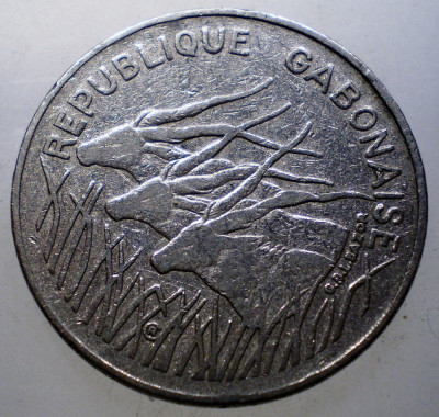 7.436 GABON REPUBLIQUE GANONAISE 100 FRANCS FRANCI 1985 foto