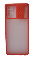 Huse siliconcu protectie camera slide Samsung Galaxy A51 , Rosu foto