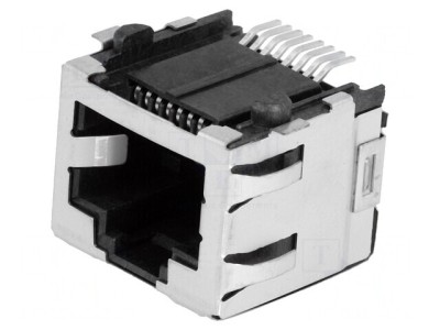 Soclu RJ45 8p8c Ecranat Aurit Cat 5 SMT foto