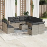 Gossi set canapele de gradina cu perne, 12piese gri deschis poliratan