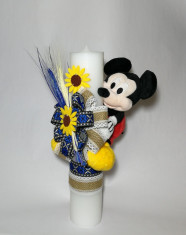 Lumanare pentru botez, 35X7 cm Disney - Mickey Mouse foto