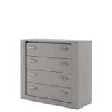 COMODA IANIS 3, GRI, 100X90HX42 CM
