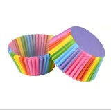 Cosulet briose din hartie, 100 buc, Curcubeu