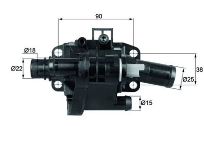 MAHLE TH 41 83 termostat,lichid racire foto