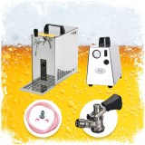 Set complet dozator de bere, ladă de bere, răcitor de flux PYGMY 25 Răcitor uscat cu 1 linie, 35 litri/h, Green Line, Cupla butoi bere: Type D