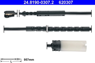 ATE 24.8190-0307.2 senzor de avertizare,uzura placute de frana foto