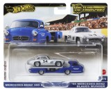 HOT WHEELS TRANSPORTATOR MERCEDES-BENZ 55 BLAUES WUNDER CU MASINUTA MERCEDES-BENZ 300 SL SCARA 1:64