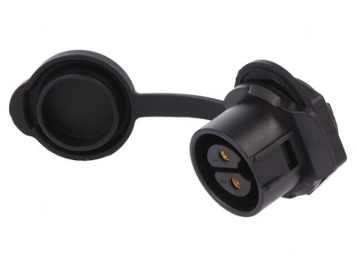 Conector Circular Soclu 2 PIN Aurit foto