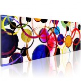 Cumpara ieftin Tablou - Rainbow Circles 150x50 cm