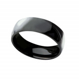 Inel otel inoxidabil stil verigheta 7 mm negru (Marime inele - EU: 54 -