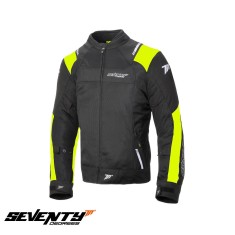 Geaca (jacheta) barbati pentru scuter - motocicleta Racing vara Seventy model SD-JR52 culoare: negru/galben fluor Negru/galben fluor 4XL