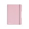 Caiet my.book flex a5 40f 80gr patratele, coperta roz transparenta, elastic gri