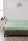 Cearceaf de pat cu elastic, 140x190 cm, 100% bumbac ranforce, Patik, Green, verde