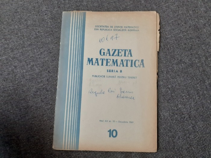 GAZETA MATEMATICA NR 10/1969