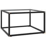 Cumpara ieftin Masuta de cafea, negru, 60x60x35 cm, sticla securizata