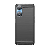 Husa carbon compatibila oppo a78 5g, protect anti-soc, negru