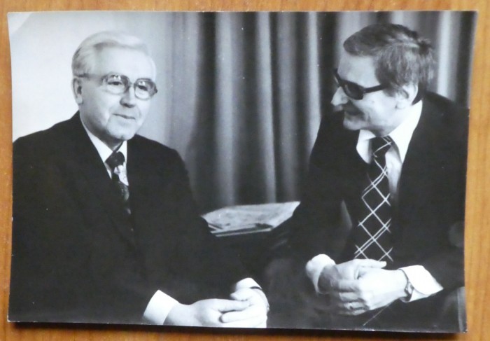 Fotografie originala, Radu Beligan si Aurel Baranga