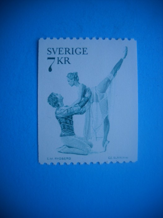 HOPCT TIMBRE SUEDIA MNH 1086 BALET ROMEO SI JULIETA-1 VAL 1975-NESTAMPILAT