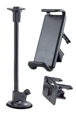 Suport auto SMART 3 - 08 + WSM-02L 27cm universal cu prindere pe grila de aerisire (air vent) sau cu ventuza pentru fixare pe parbriz foto