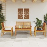 VidaXL Set mobilier de grădină, 4 piese, lemn masiv de acacia