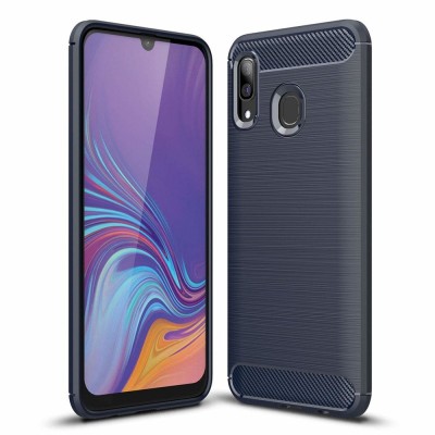 Husa TPU OEM Carbon pentru Samsung Galaxy A30 A305 / Samsung Galaxy A20 A205, Bleumarin foto