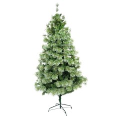 Brad artificial tip pin premium de craciun 2,4 m, interior/exterior, 1420 ramurii, suport metalic inclus, verde