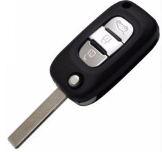Carcasa cheie Topautochei&reg; pentru Renault Clio , Megane , Kangoo , Fluence , Vivaro , Laguna , Master , Trafic 3 butoane ( lamela cu gravatura latera