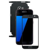 Cumpara ieftin Set Folii Skin Acoperire 360 Compatibile cu Samsung Galaxy S7 - ApcGsm Wraps Matrix Black, Negru, Oem