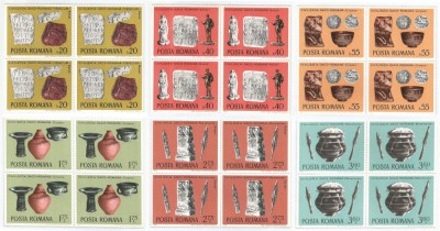 |Romania, LP 908/1976, Arheologie daco-romana, bloc 4,MNH foto