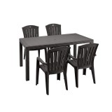 Set de mobilier de grădină Marlo 4+1 grafit