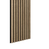 Riflaj MDF decorativ LDA PREMIUM de tip Panou Acoustic, Stejar Natur Saragossa, 260x40 cm Household NewTrend