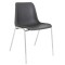 SCAUN VICENZA - CADRU CROMAT - GRI