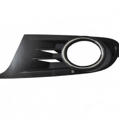 Grila spoiler Vw Golf 6 5K1 10.2008-2013, pareta Stanga capac 5K0853665 cu gaura pentru proiector, inel cromat Kft Auto