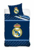 Cumpara ieftin Lenjerie pat Real Madrid, albastra, 2 piese, 140x200cm