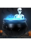 Decoratiune Halloween pentru exterior, cazan de vrajitoare cu aparat de ceață