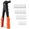 Set cleste popnit cu 4 capete si 4 seturi de nituri, negru/portocaliu
