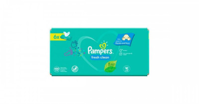 Pampers Fresh Clean T&amp;ouml;rlőkendő 6x80db foto