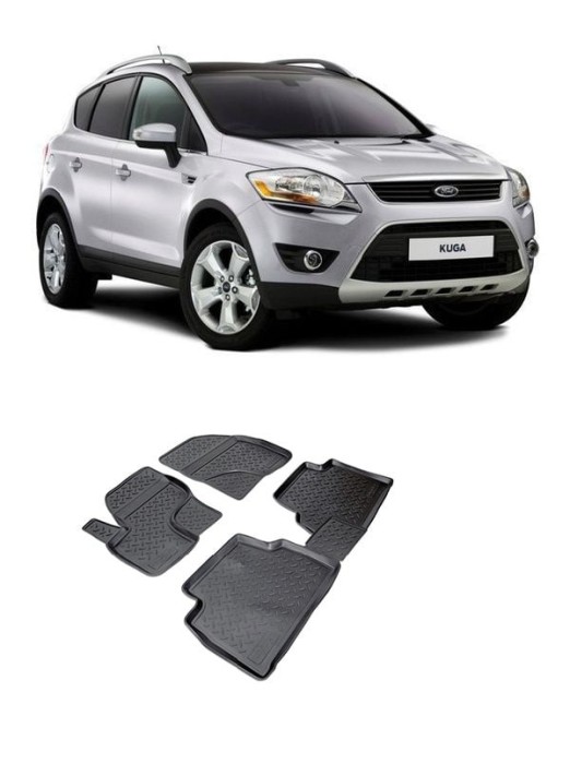 SET COVORASE AUTO CAUCIUC FIT FORD KUGA (2008-2013) - 5 PCS