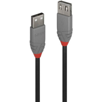 Cablu Lindy 3m USB 2.0 Type A Ext, Anthr foto