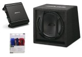 Pachet Subwoofer Alpine SBE-1044BR Subwoofer Bass Reflex 25cm (10, &sup3;) + MRV-M250 Amplificator auto Mono + 350940 kit cabluri Aiv 10mm &sup2;
