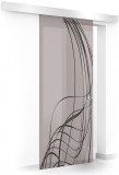 Usa culisanta Boss &reg; model Lava negru, 215x60 cm, sticla bronz 8 mm, glisanta in ambele directii, Modern Glass Art