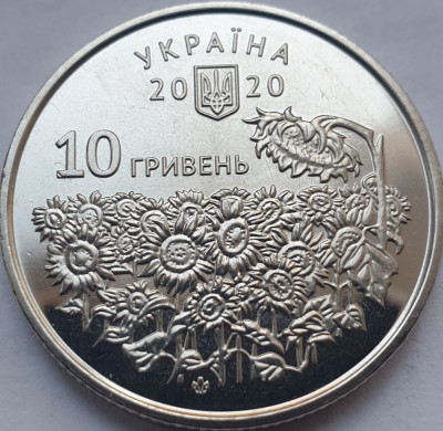 Monedă 10 Grivne / Hryven 2020 Ucraina, Remembrance Day, unc foto