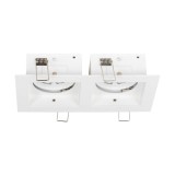 Rama spot dublu Zara 2XGU10 180X100mm, alb, Metsan