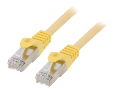 Patch Cord S/FTP Cat6a LSZH Galben 0.25m foto