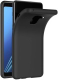 Husa Silicon Slim Antisoc Neagra Samsung Galaxy A8 2018 Protectie Camera Butoane