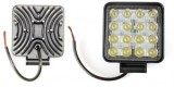 Proiector LED Auto 48W, 9-32V, 6000K-6500K, Carcasa Aluminiu, Lampa Lucru Offroad, ATV, Jeep, Rezistent Apa/Socuri