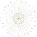 Instalatie decorativa STAR cu 100 LED-uri, 40 cm, telecomanda, lumina galbena